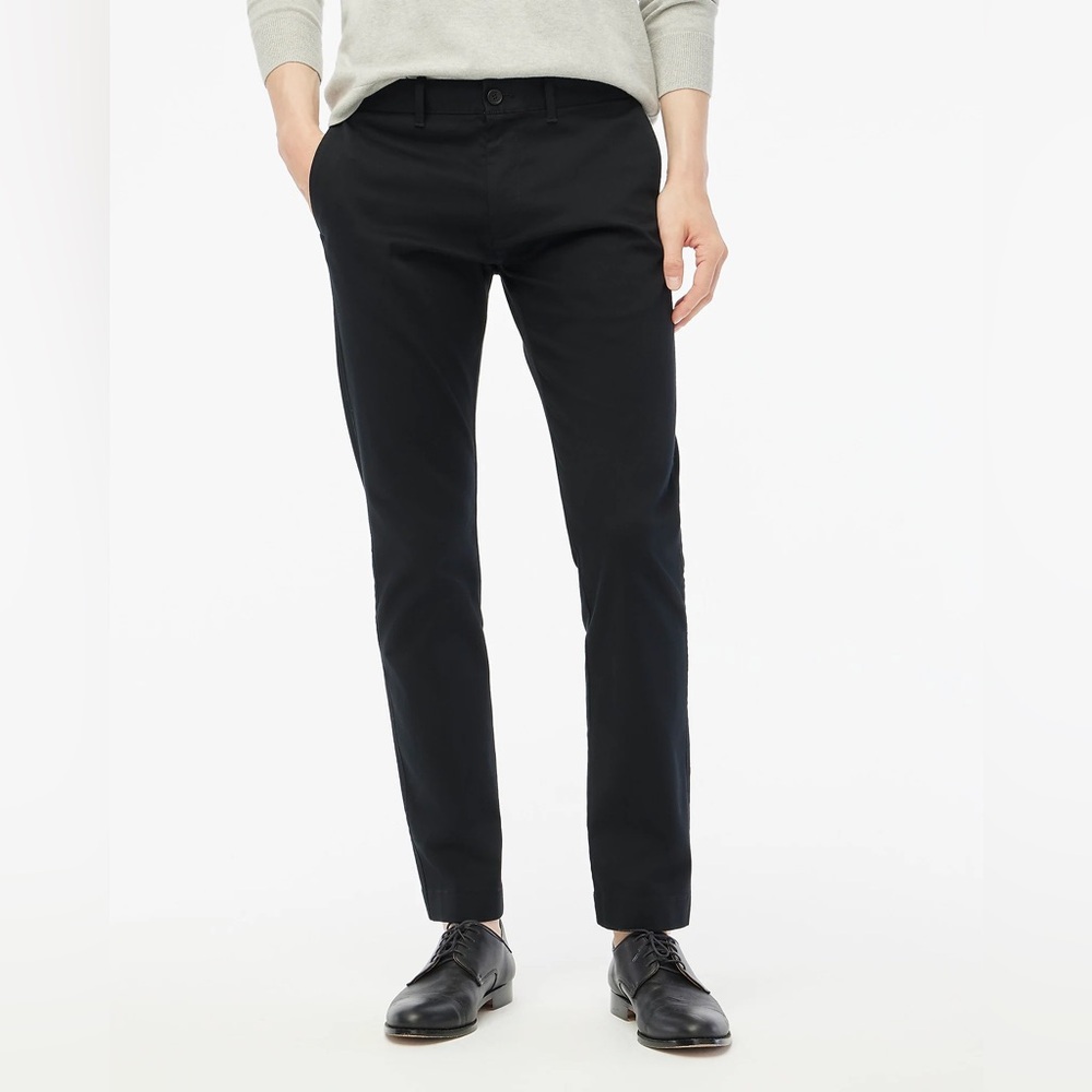 J. Crew factory slim flex chino pants black men’s size 35 x 32 dressy‎ business